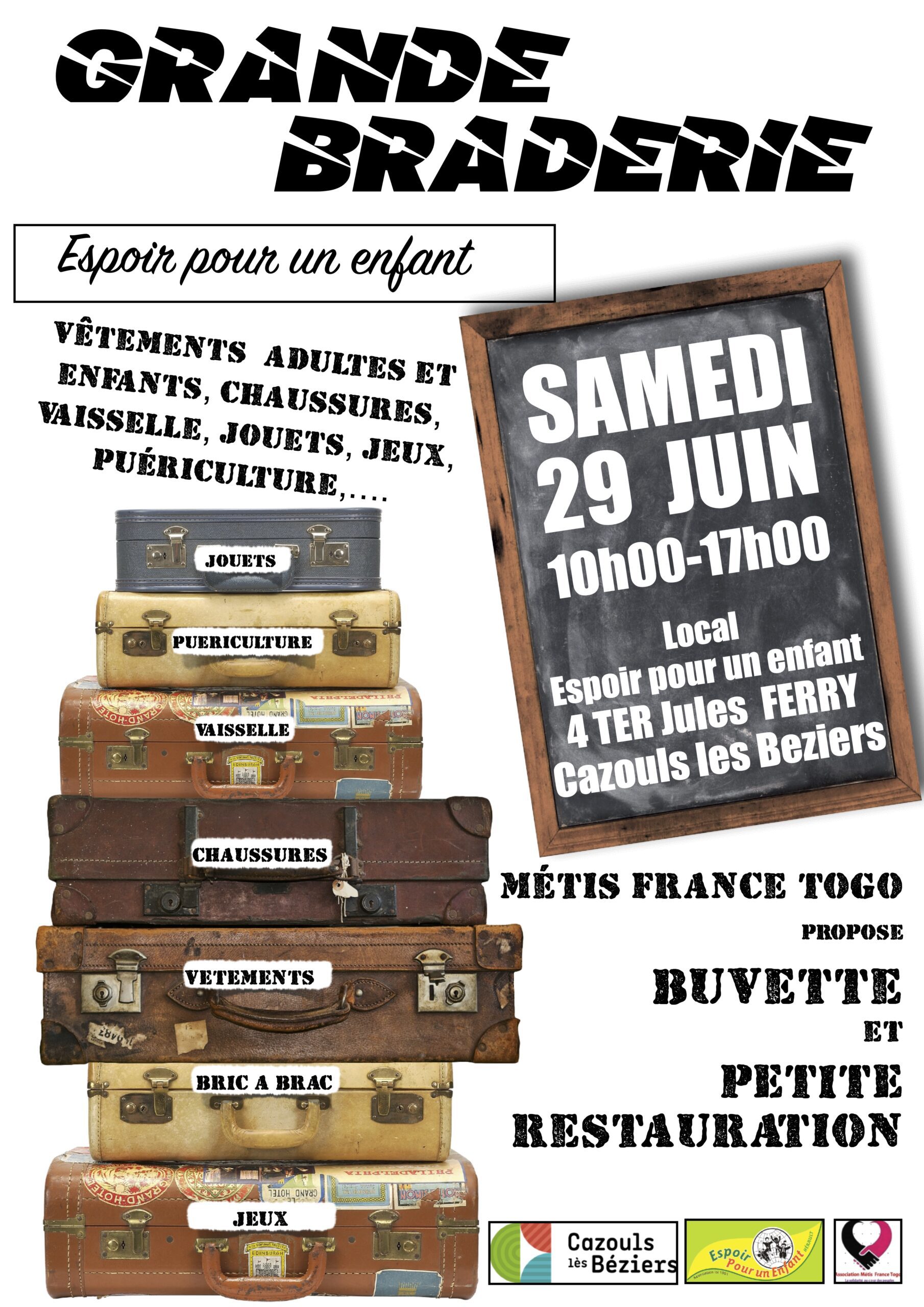 SAMEDI 29 JUIN GRANDE BRADERIE !!!